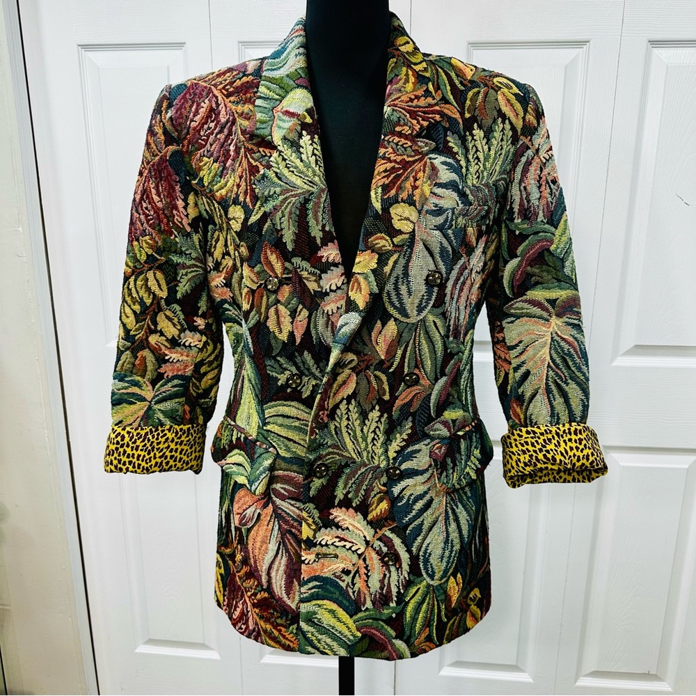 Vintage Jacquard Tapestry Blazer
